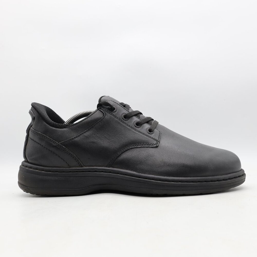 Orthofeet Claude 22011 Adjustable Men's 10.5 EE Black Leather Comfort Sneaker